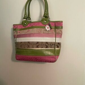 COPY - Coach Pink and Green Purse